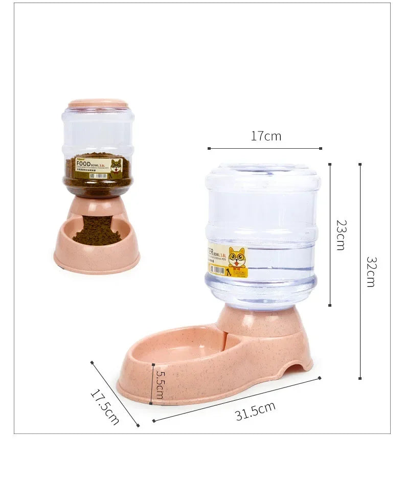 Dog Automatic Feeders Plastic Water Bottle Cat Bowl Feeding and Drinking Dog Water Dispenser Pet Feeding Bowl Pet Supplies